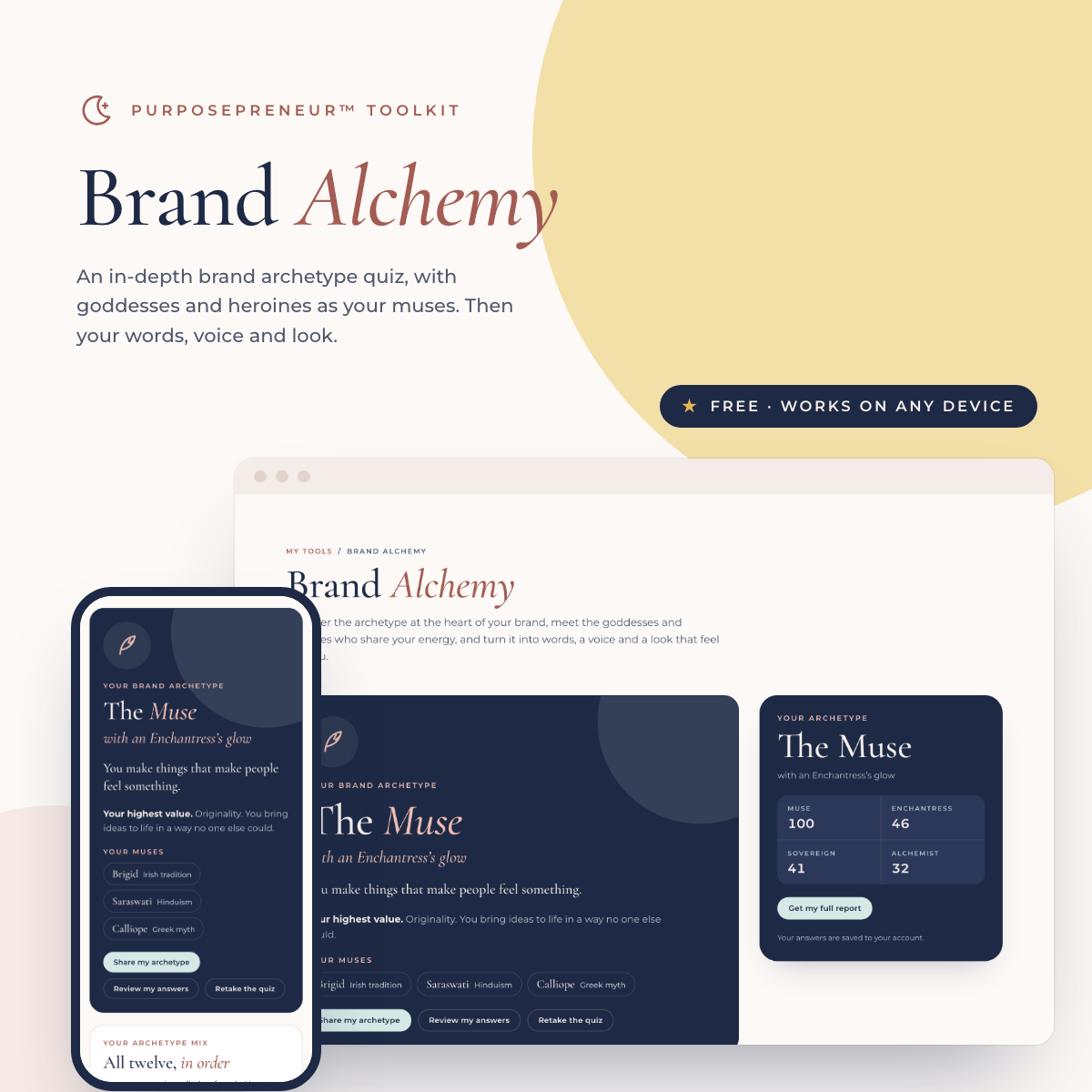 Brand Alchemy, a free brand archetype quiz